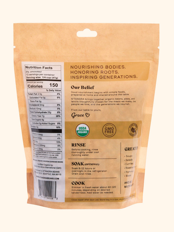 Organic Chickpeas (Garbanzo Beans)