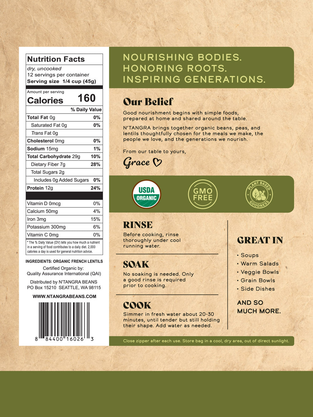 Organic French Lentils