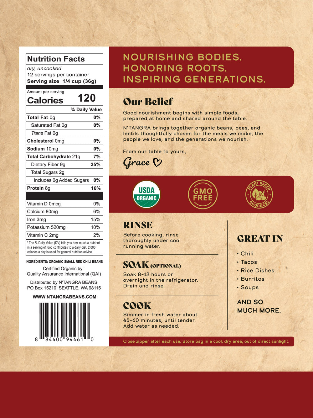 Organic Small Red Chili Beans