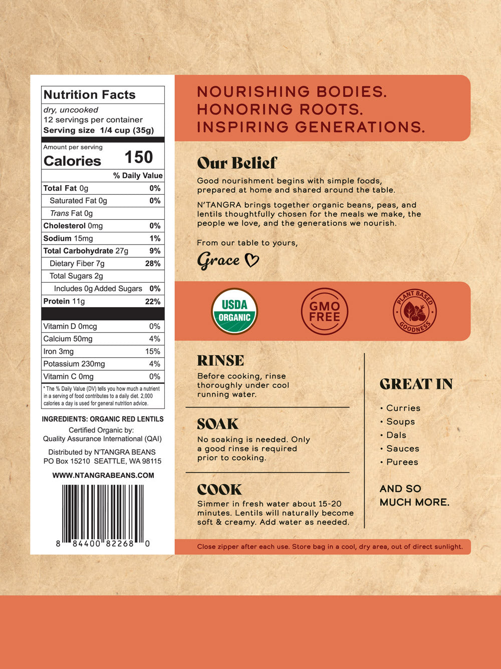 Organic Red Lentils